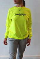 SweetNSelfish Long Sleeve T Shirt- Neon Yellow
