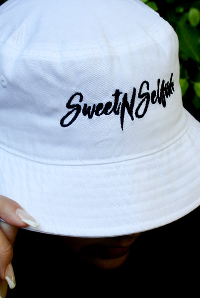 SweetnSelfish Bucket Hat- White